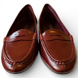 NIB Anthropologie Jeffrey Campbell Burgundy Old Soul‎ Leather Loafers Women Sz 9